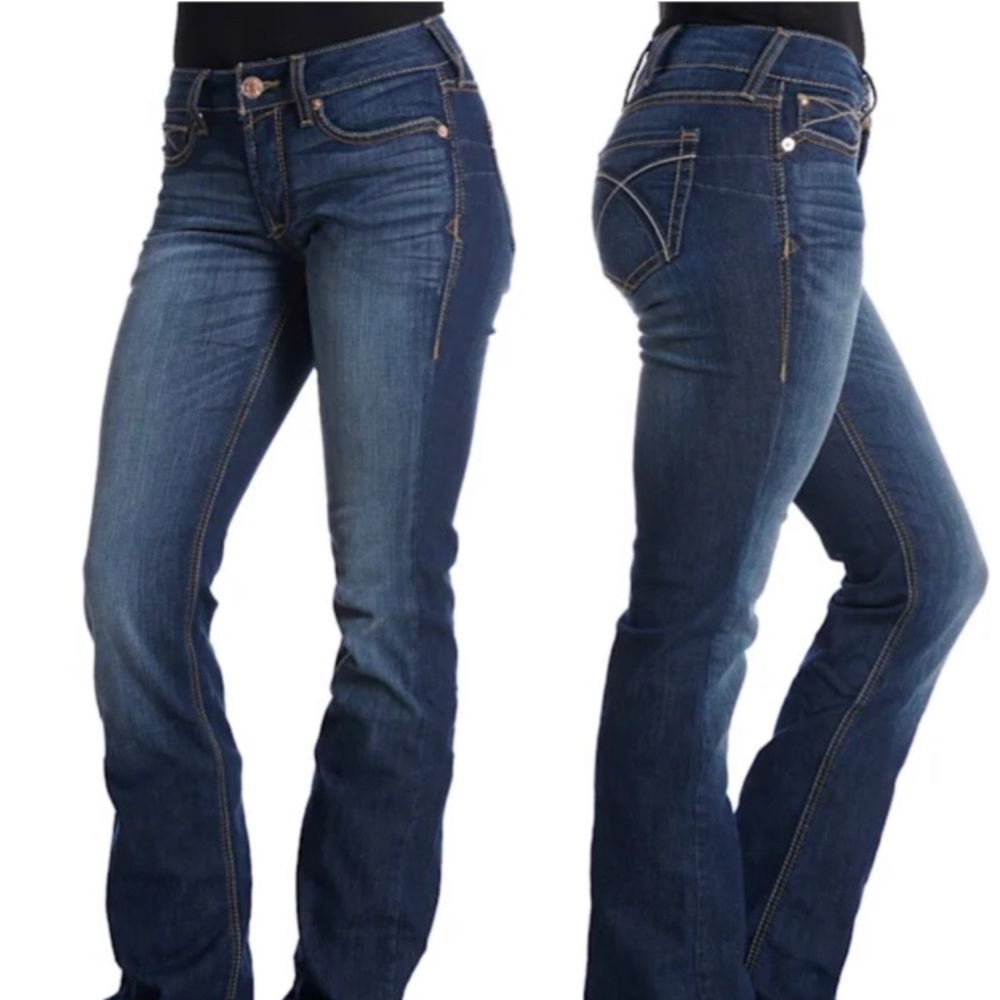 Ariat Women’s R.E.A.L Rosa Dark Wash Mid-Rise Bootcut Jeans Size 31 Regular - Picture 16 of 16